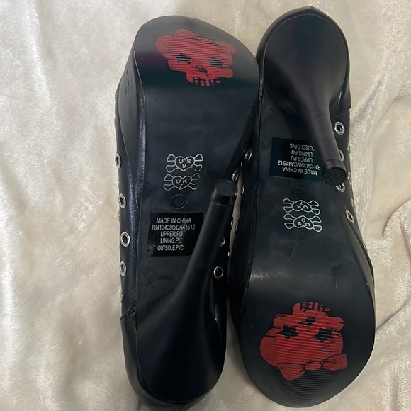 NIB ABBEY DAWN by Avril Lavigne Black Holly Chart Topper Platform Heels Sz 9 Blk - Picture 10 of 11